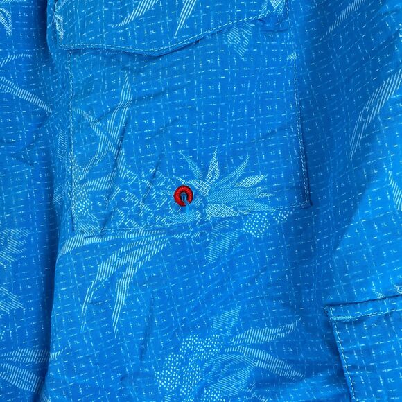 Tommy Bahama Swim Trunks Men's XL Blue Floral Pattern Drawstring Waist Pockets - Picture 10 of 10